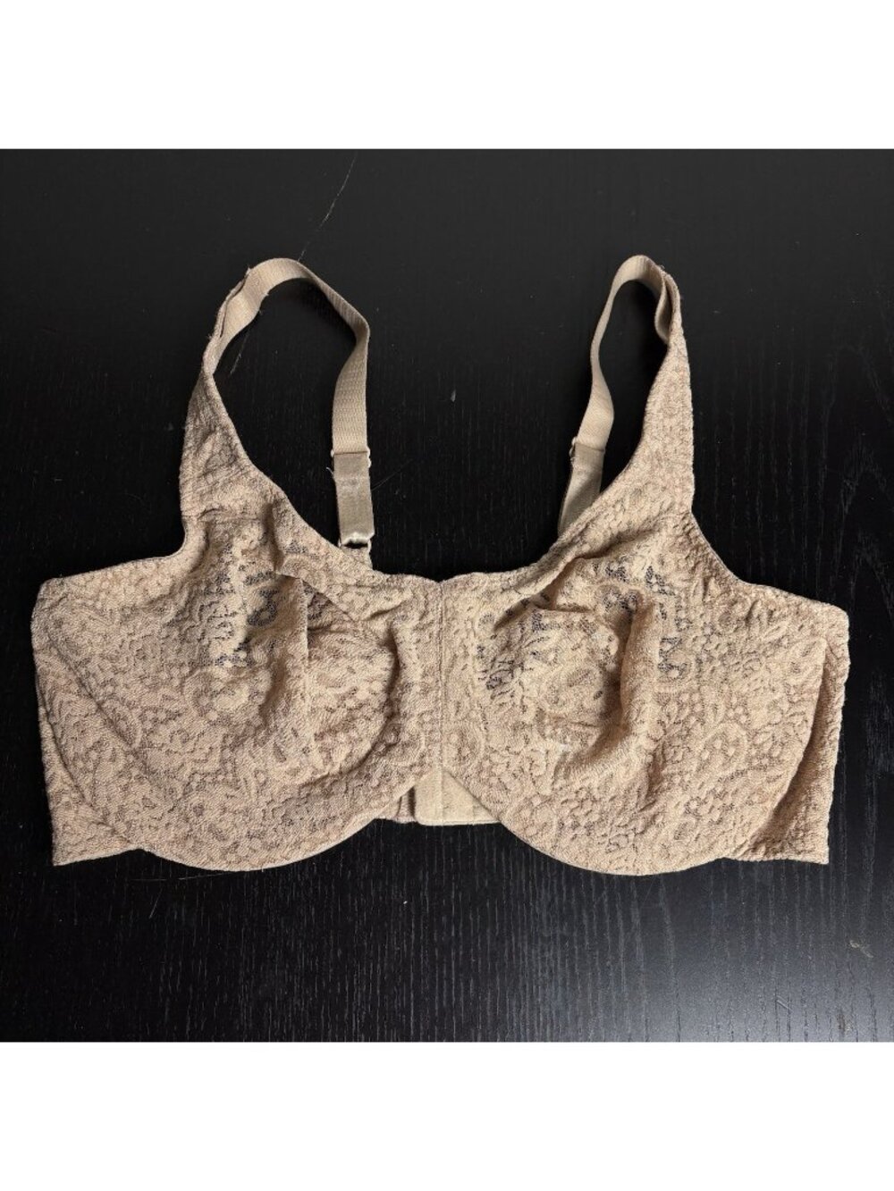 WACOAL Size 36DD Halo Lace Full Figure Underwire Bra Beige Style 65547